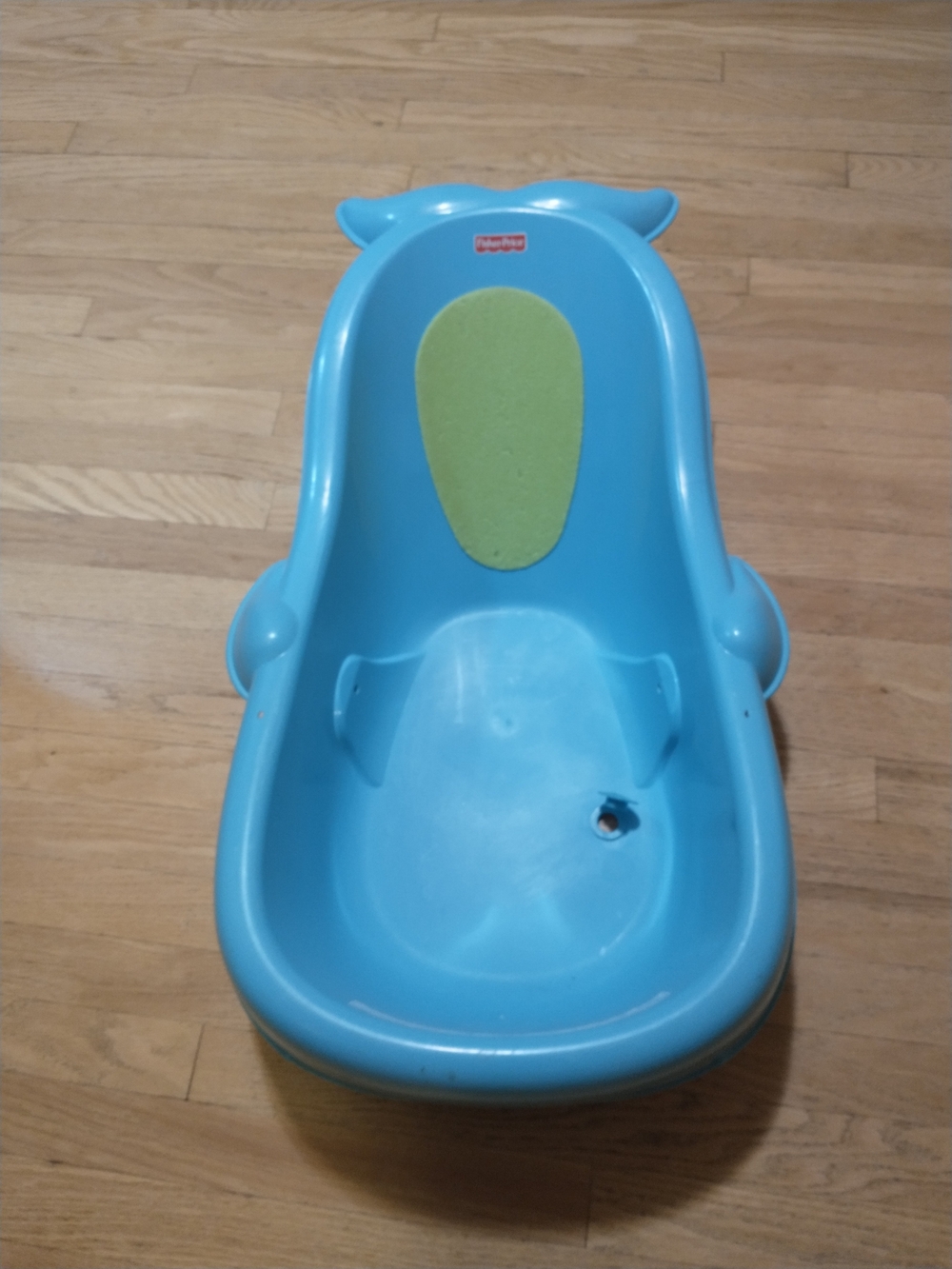 Fisher-Price Blue Infant Bath Seat with Green Non-Slip Pad